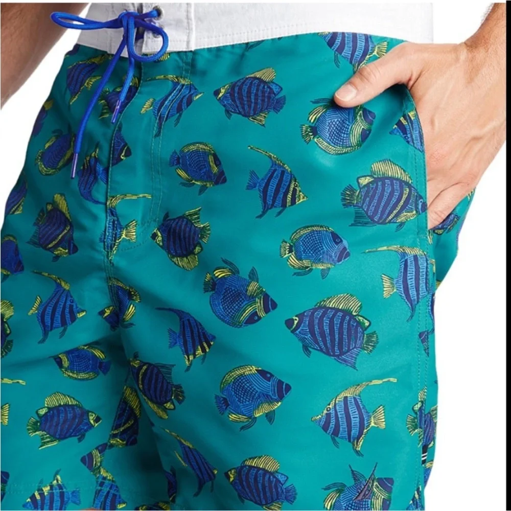 NAUTICA Blue Sail Fish Swim Trunk